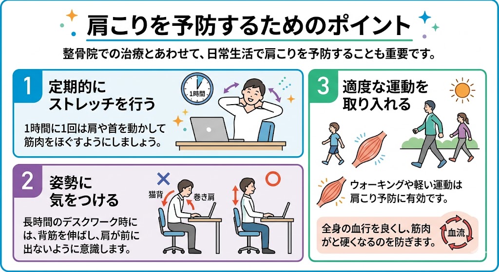 肩こり予防のポイント