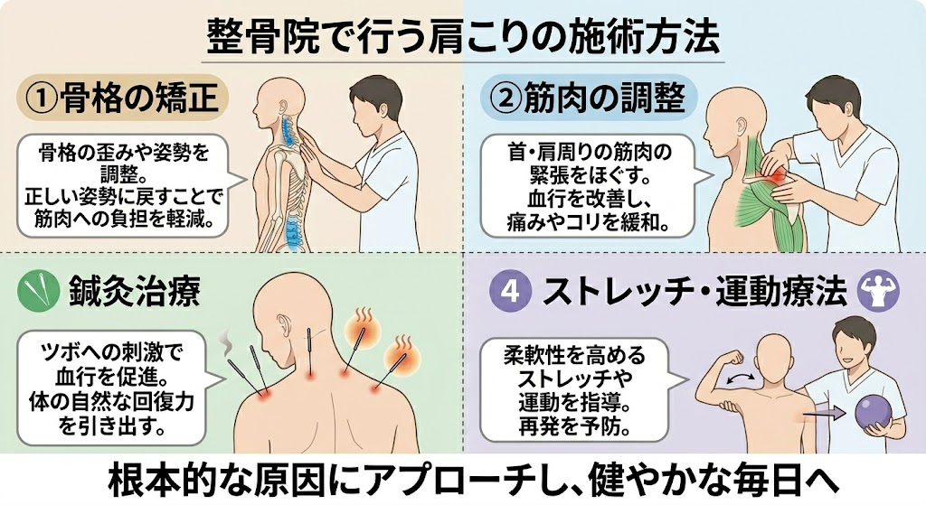 肩こりに対して行う施術