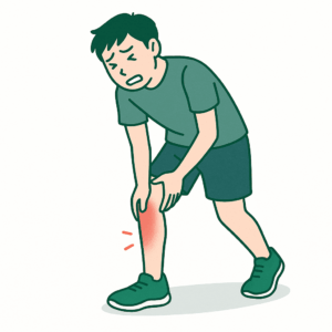 シンスプリントに悩んでいる中学生男子