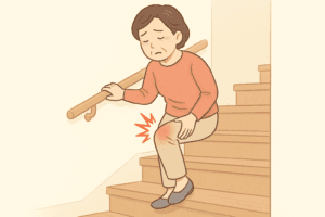 ひざが痛い女性
