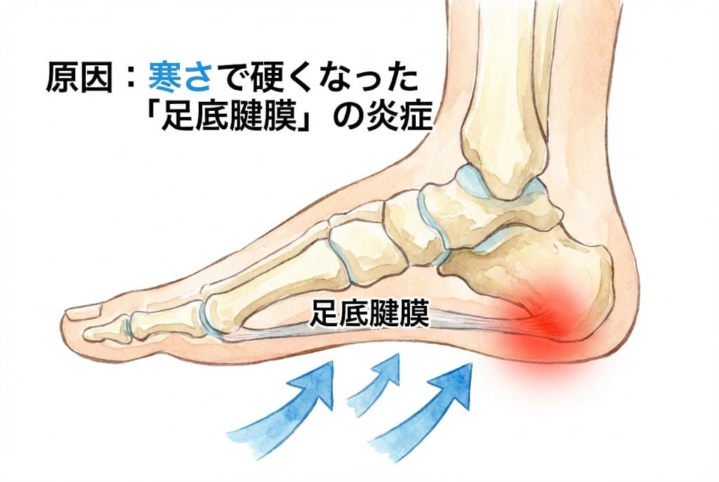 かかとの炎症足底筋膜炎